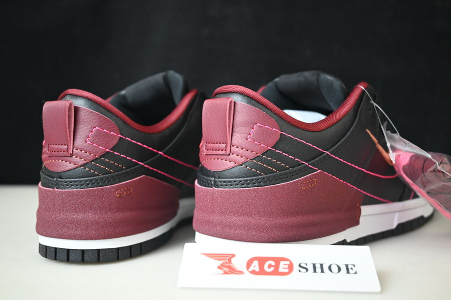 nike dunk low disrupt 2 black dark beetroot dv4024-003