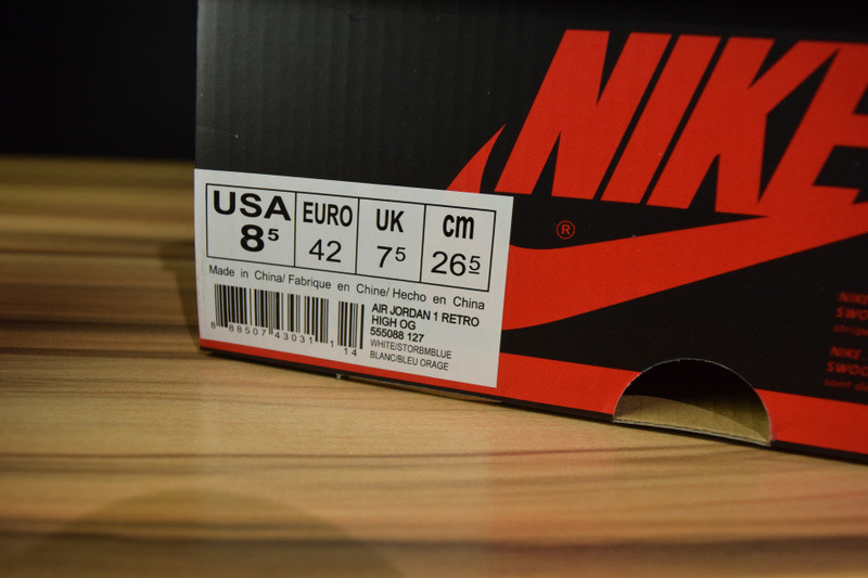 air jordan 1 retro high og "storm blue" 555088-127