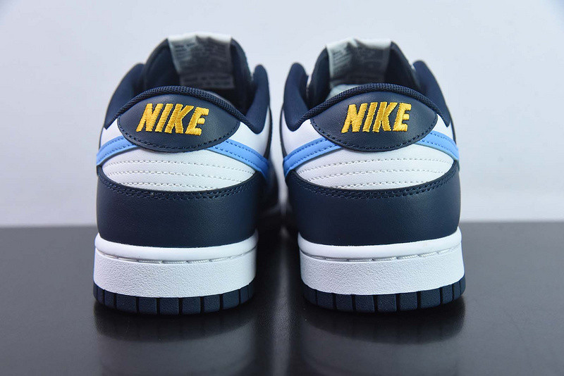 nike dunk low white navy university blue fn7800-400