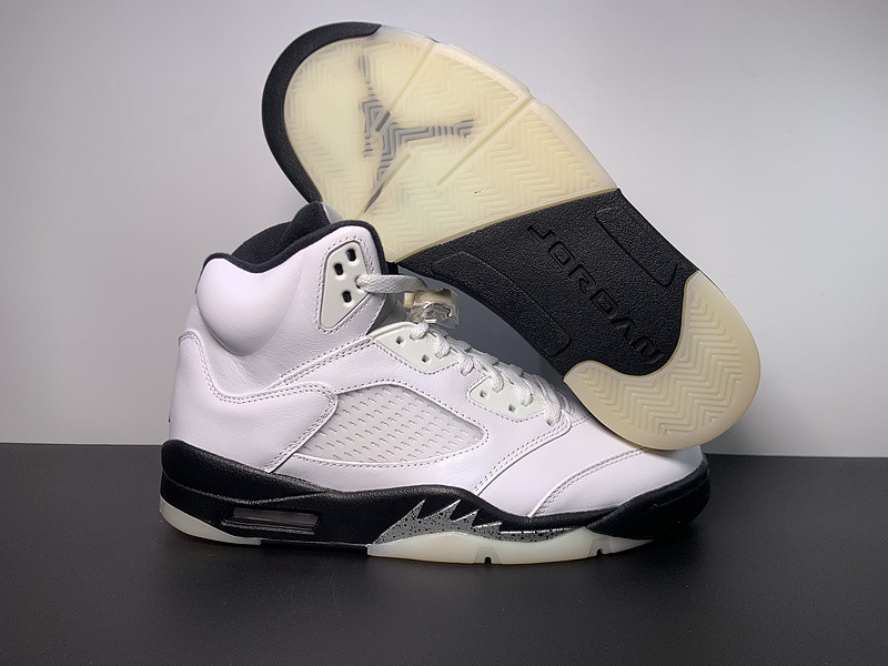 air jordan 5 white black dd0587-110