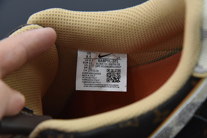 lvt x nike air force monogram damier azur